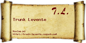 Trunk Levente névjegykártya